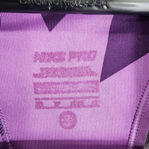 Women's Purple Nike Pro Racerback Sports Bra Zigzag Print Size M - Picture 5 of 9